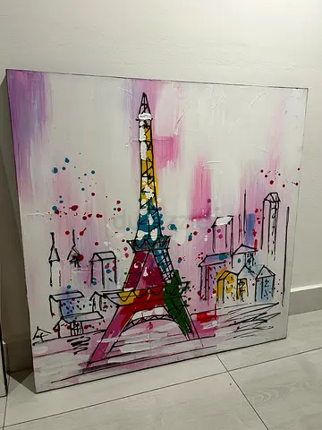 Colorful Painting of the Eiffel Tower