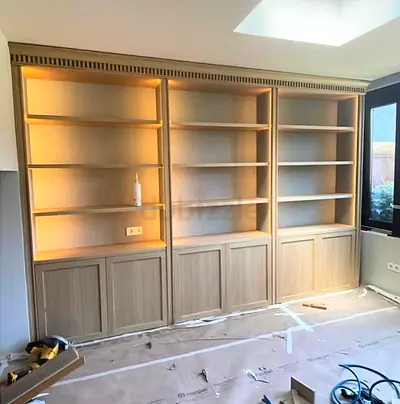 Elegant Custom-Built Bookcase for Your Living Room