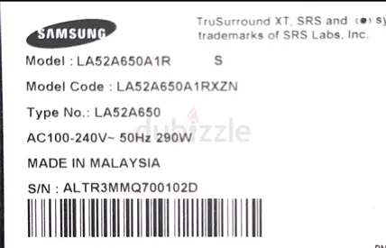 Samsung 52-Inch LED Television for Sale