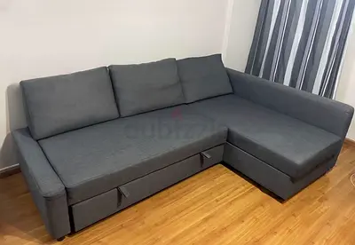Comfortable Grey Sofa Bed with Storage