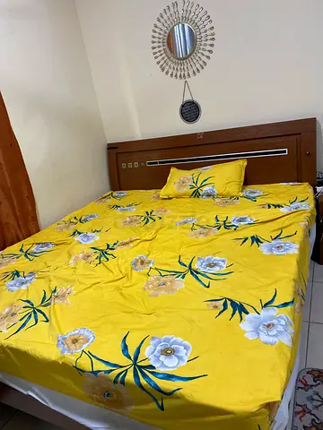 King size bed with Stylish Headboard