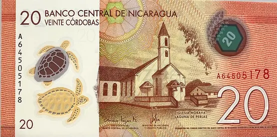 Nicaragua 20 Cordobas 2022