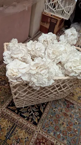 Elegant Decorative Basket with White Flowers
