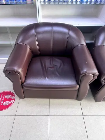2 pieces Comfortable Brown Armchair for Sale