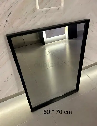 Nice black-framed mirror