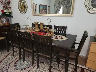 Elegant Dining Table Set with eight Chairs