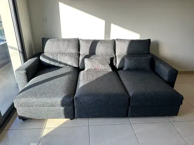 ikea Eskilstuna l-shape sofa bed with storage