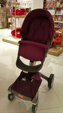 Stylish Stokke Stroller in Burgundy