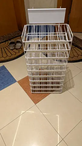 Stylish White Storage Rack for Home Organization