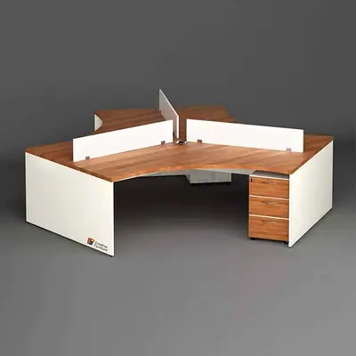 Three Seater Office Workstation in UAE