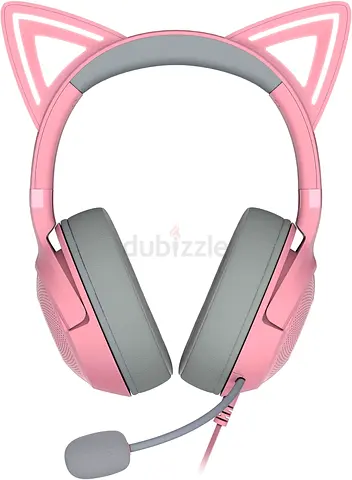 RAZER KRAKEN KITTY V2 Cute Pink Cat Ear Headphones with Microphone