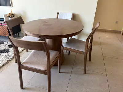 Stylish Round Dining Table with Chairs