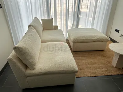 Marina home feather field sofa with sectional seat corner with ottoman