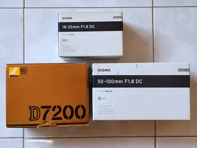 Nikon D7200 with 2 Sigma ART zoom lens
