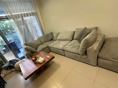 Premium Quality Pan _ Emirates Pianca feather 🪶 filled Modular Sofa with footstool