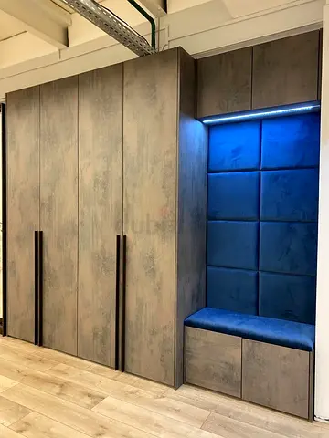 Modern Wardrobe with Upholstered Nook