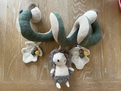 MamasPapas travel spiral hedgehog toy