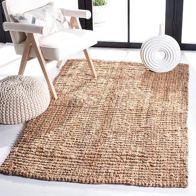 Natural Jute Area Rug - Perfect for Any Living Space