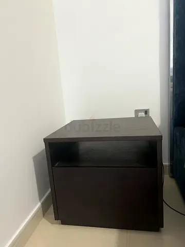 Modern Dark Wood Nightstand for Sale