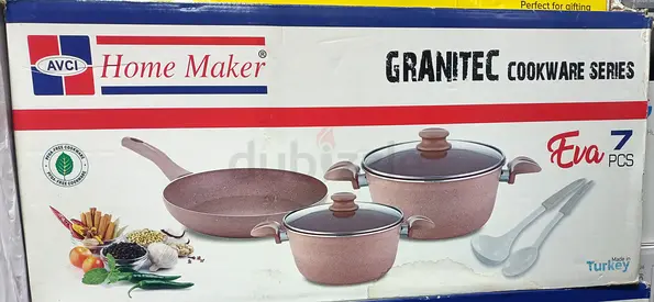 Home Maker Granitic Cookware Set - 7 Pieces