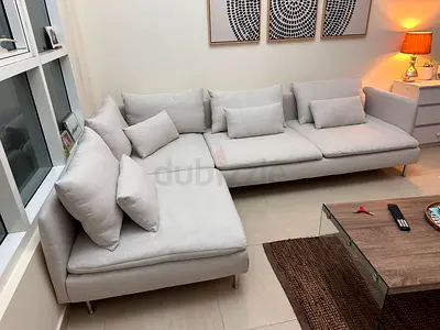 Excellent Condition IKEA Sodhremn Corner Sofa Beige