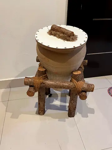 Unique Decorative Stool with Clay Pot