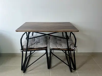 Modern Folding Table with Comfortable Cushions