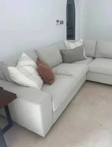 Vimle Beige Wide arm corner sofa