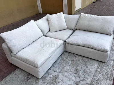 Modular beige Lusciouss Feather 🪶 filled couch
