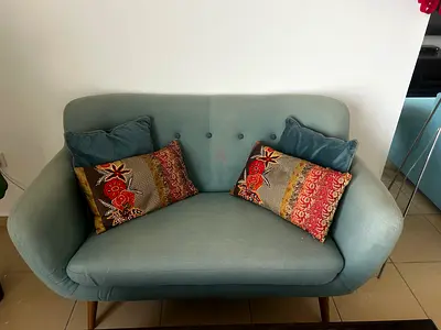 Cozy Mid-Century Modern Loveseat 130x85x85
