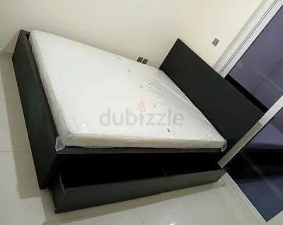 Ikea Malam double size bed 140/200cm bed , 2 storage drawers underneath + High-quality IKEA mattress