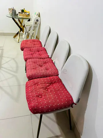Vintage Dining Chairs with Cushions