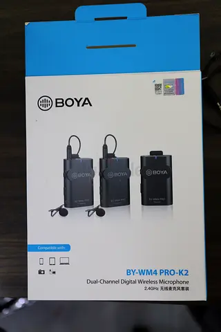BOYA BY-WM4 Pro-K2 Wireless Mic (Dual Channel) – Brand New – AED 400