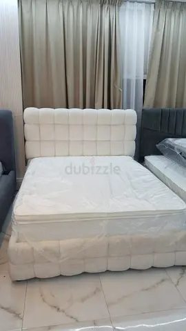 Stylish White Tufted Bed Frame