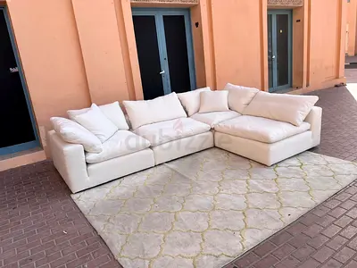 Good Condition The Loom Collection Modular Living room Sofa with footstool
