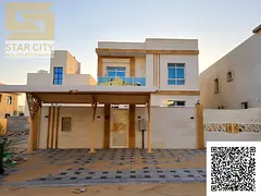 Luxury villa for sale in Al Zahia, Ajman. Modern design, central air conditioning, 3 master bedrooms