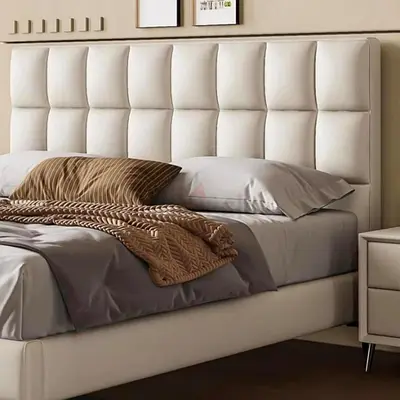 Elegant Queen Size Bed with Soft Upholstery - Premium Quailty  Finishing