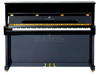 Steiner HU-110E Upright Piano – Black