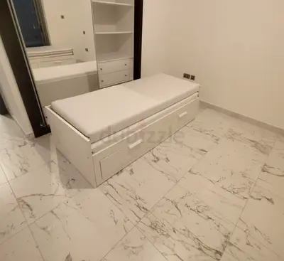 IKEA brimness Day bed with 2 storage drawers underneath and with 2 IKEA mattresses