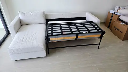 Ikea vimle L shape sofa bed with mattress