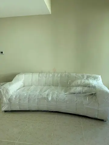 Luxury Minimalist Living Room White Fabric Sofa