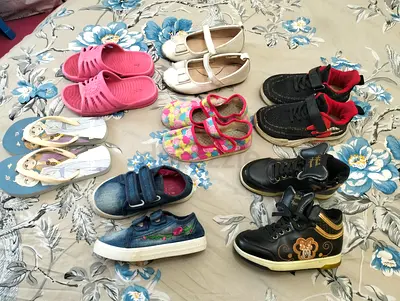 All for 50 AED used kids girls shoes size 27-28 Location Al barsha 1