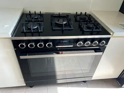 Bosch latest model series 8 5 burner gass cooking range full gass with fan stove 90x60 digital timer