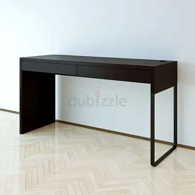 Minimalist Modern Study Table in Dark Wood