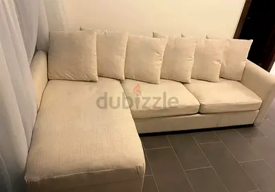 Ikea Gronlid L Shape sofa bed with storage beige