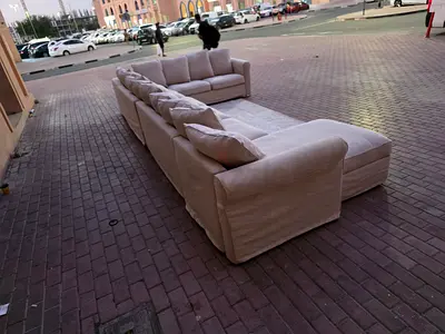 Gronlid U Shape sofa bed under storage space and mattress