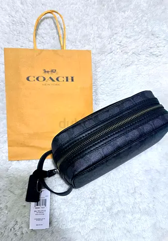 Elegant Coach Cosmetic / Travel Bag with Authentic Packaging
