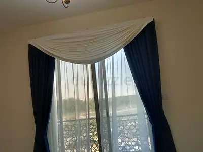 Elegant Blue and White Drapes for a Fresh Look