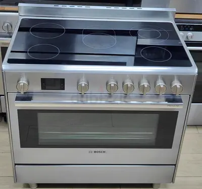 Bosch series 6 stove ceramic electric top 5 hobs 90by60 cm size   Oven baking grill and fan