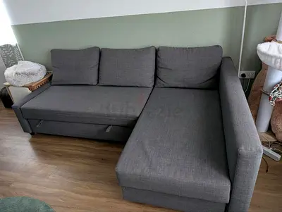 Comfortable Grey Sectional Sofa bed with Storage